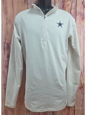 Dallas Cowboys Nike Womens White Quarter-Zip Pullover XL